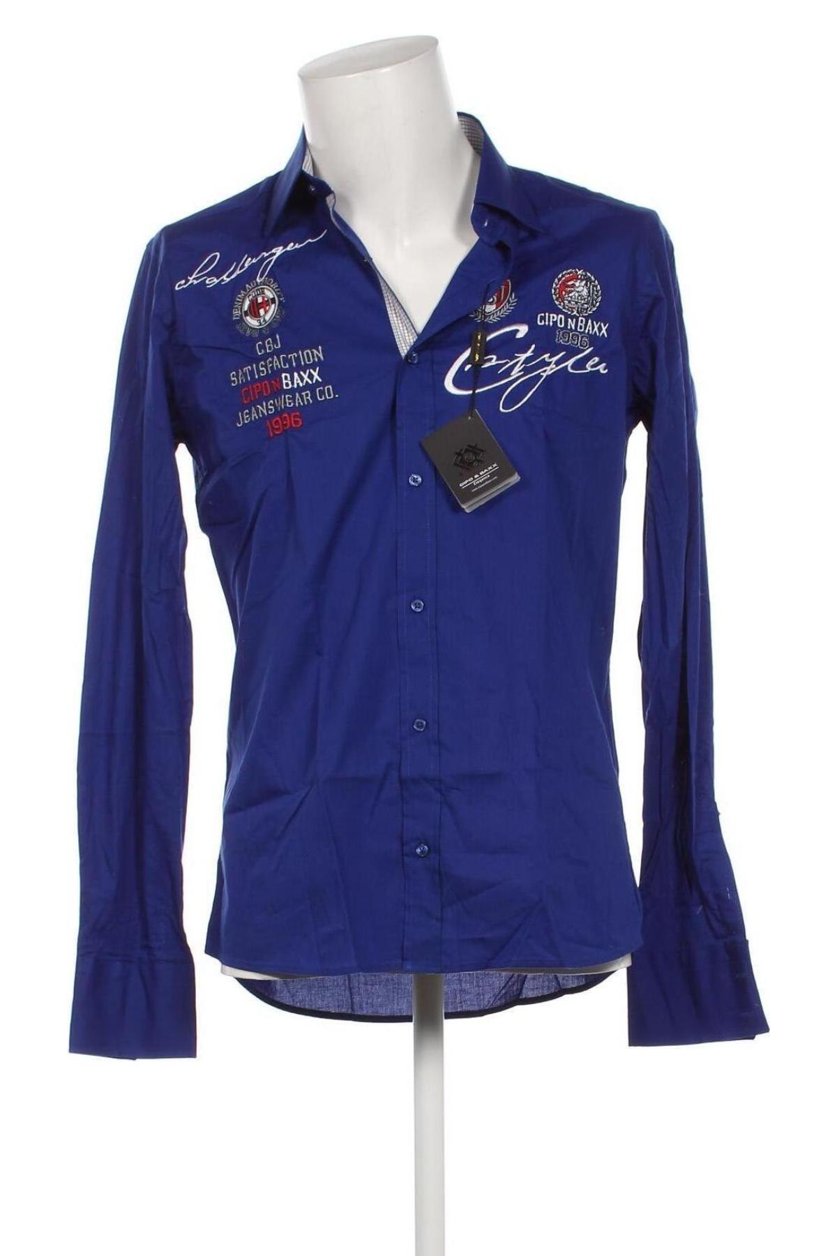 Pánská košile  Cipo & Baxx, Velikost M, Barva Modrá, Cena  254,00 Kč