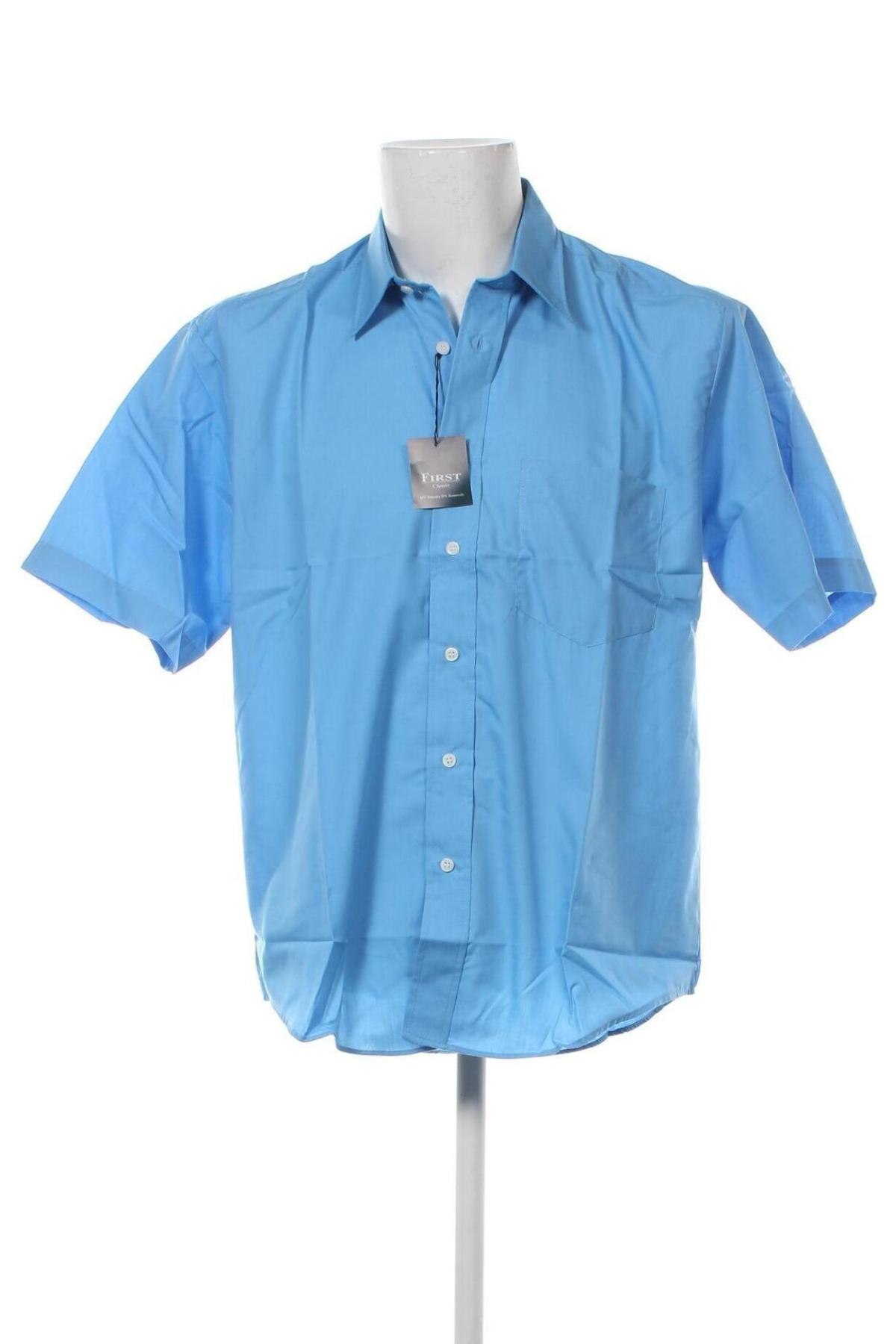 Мъжка риза FIRST, Размер M, Цвят Син, Цена 46,92 лв.