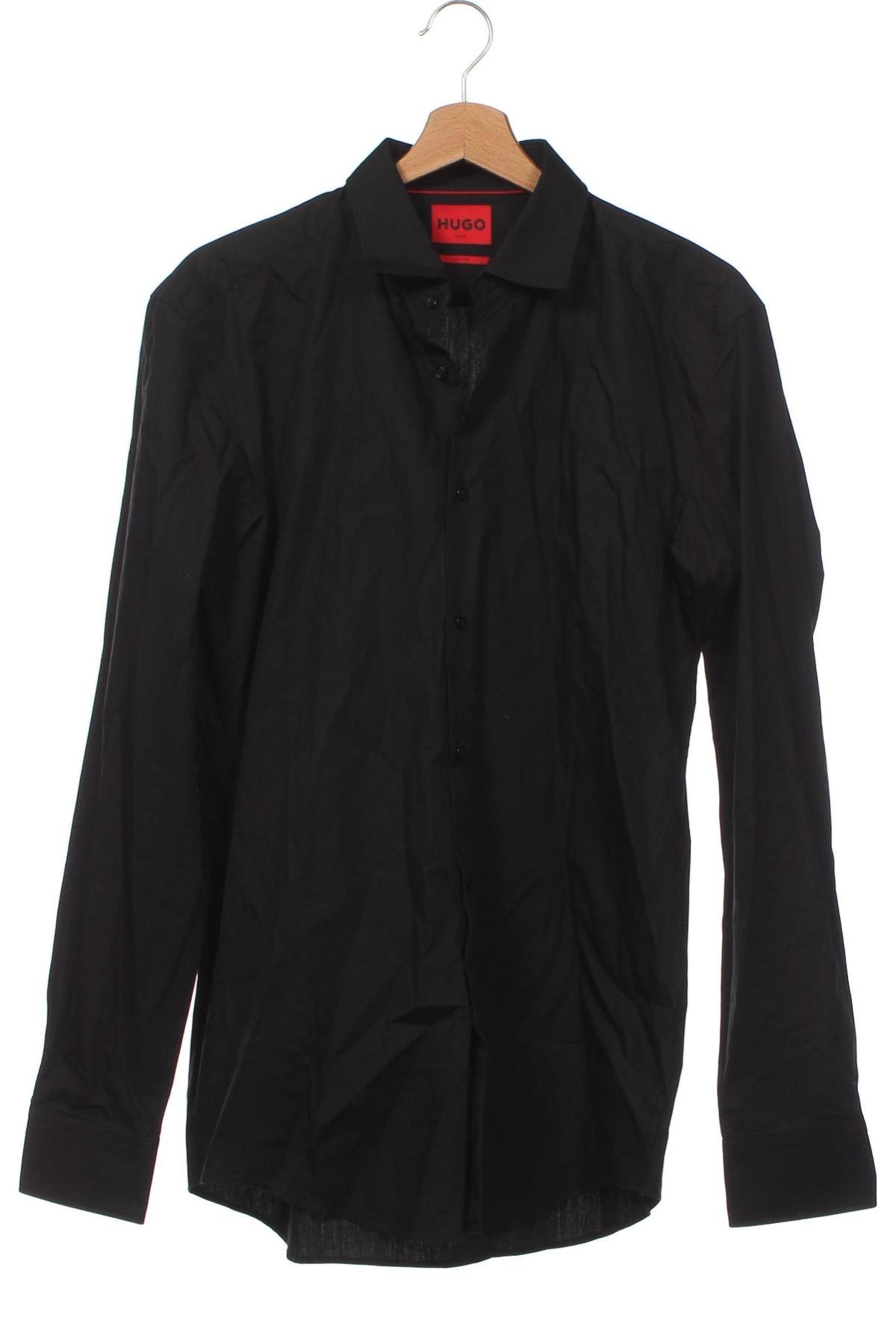 Ανδρικό πουκάμισο Hugo Boss, Μέγεθος M, Χρώμα Μαύρο, Τιμή 91,30 €