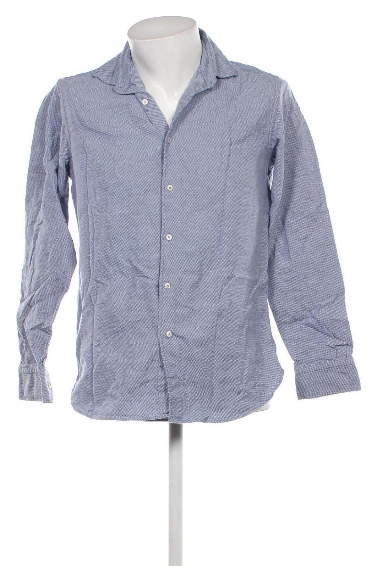 Мъжка риза Massimo Dutti, Размер M, Цвят Син, Цена 31,20 лв.