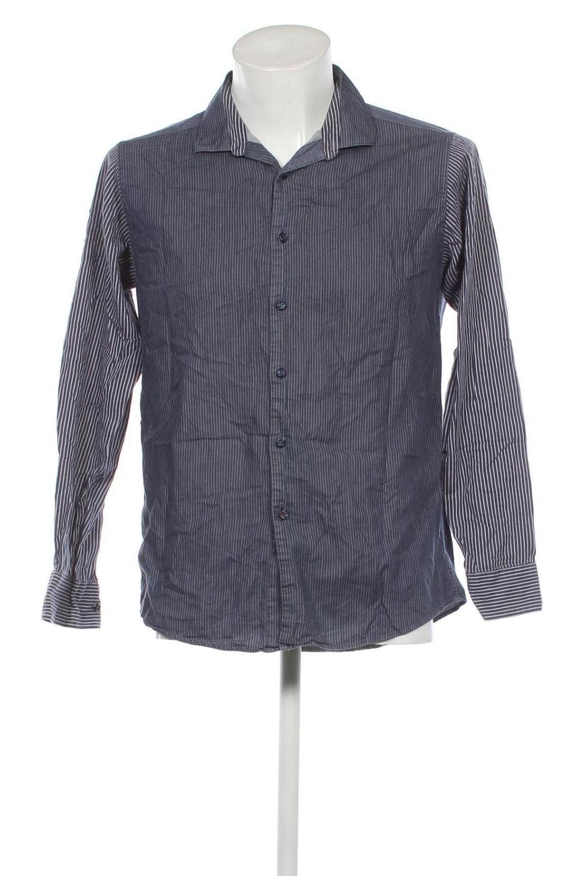 Ανδρικό πουκάμισο Olly Gan, Μέγεθος S, Χρώμα Μπλέ, Τιμή 3,59 €
