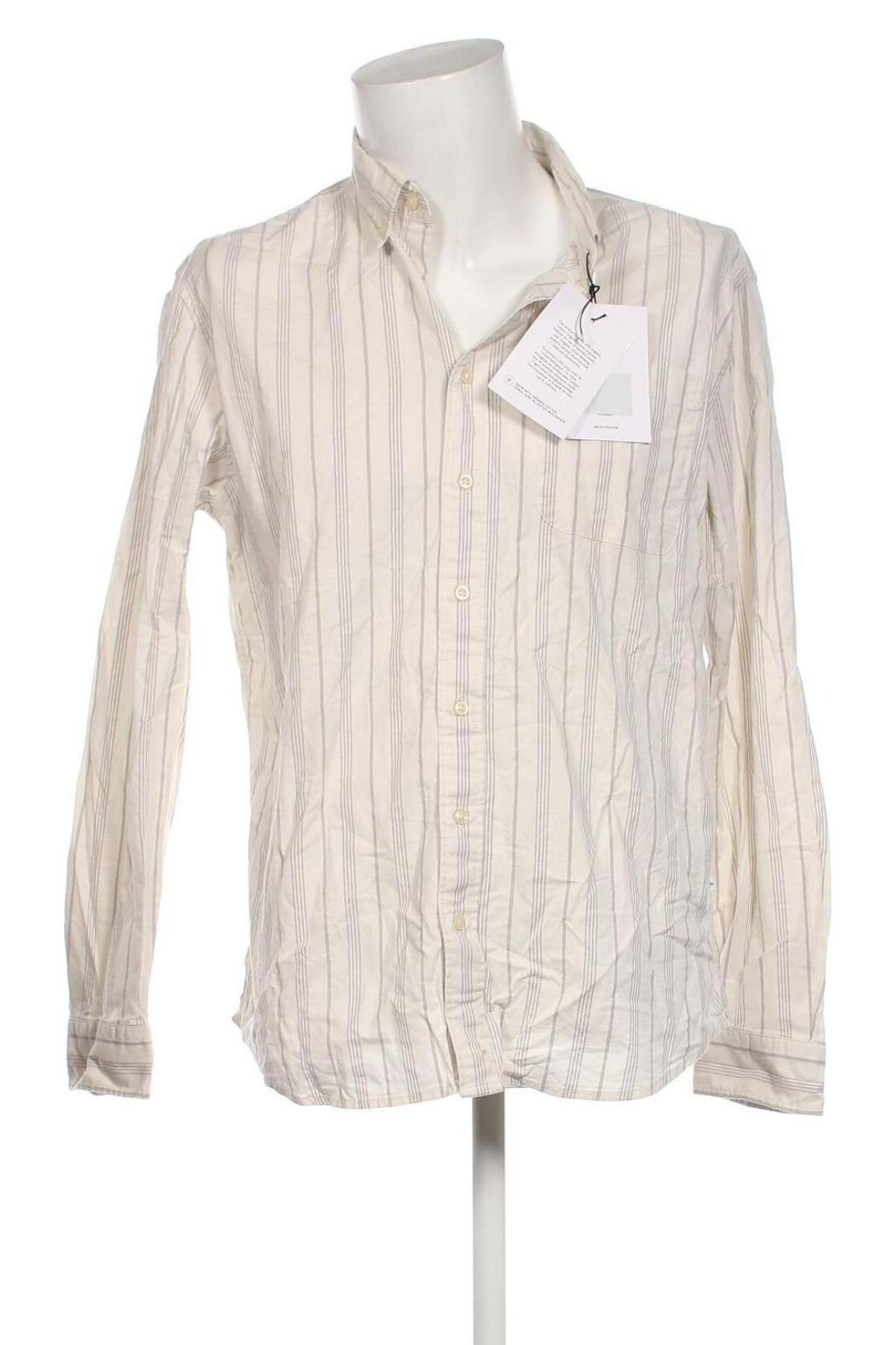 Мъжка риза Selected Homme, Размер XL, Цвят Екрю, Цена 53,30 лв.