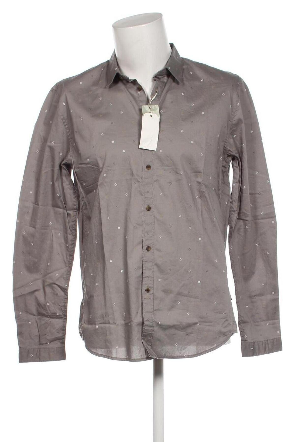 Мъжка риза Tom Tailor, Размер L, Цвят Сив, Цена 72,00 лв.