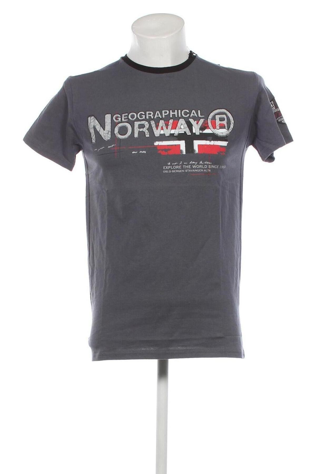 Tricou de bărbați Geographical Norway, Mărime M, Culoare Gri, Preț 223,68 Lei