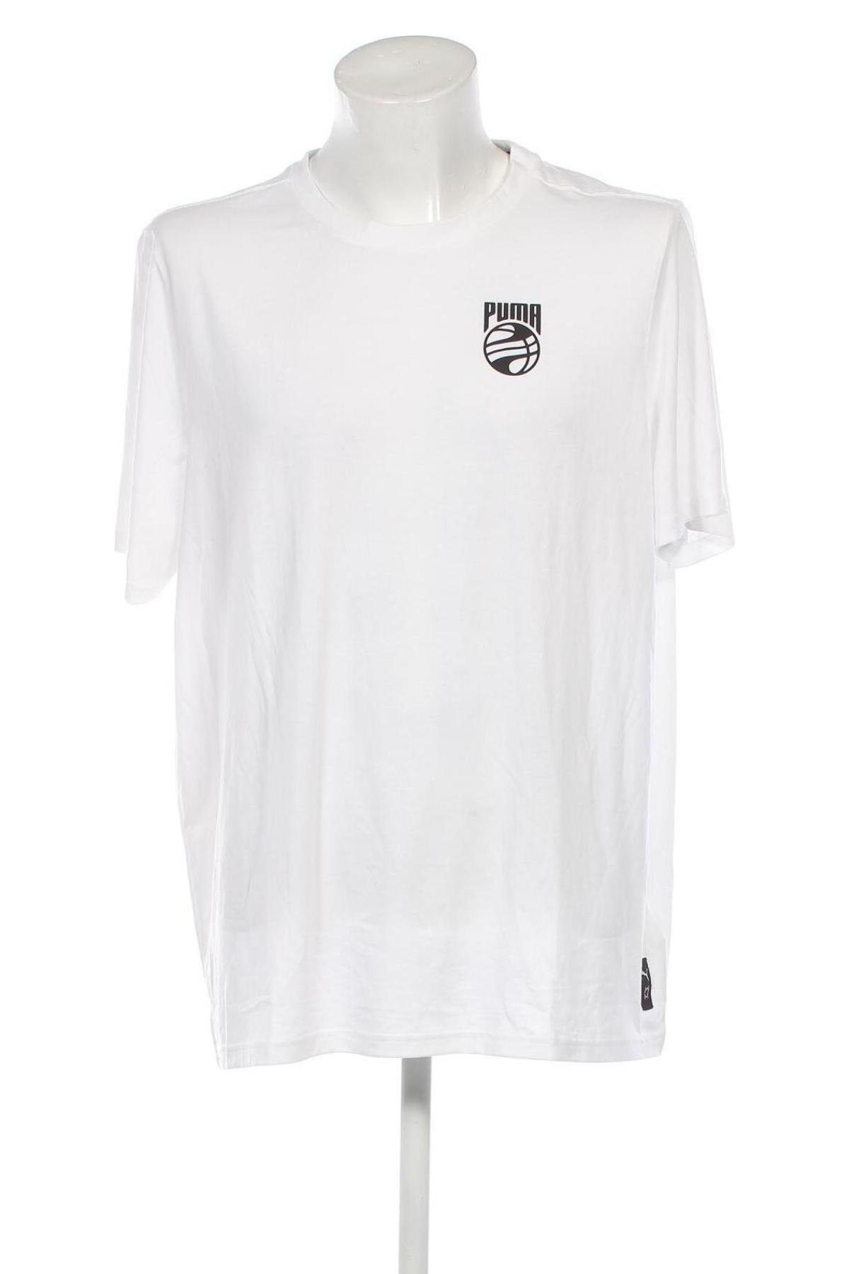 Мъжка тениска PUMA, Размер XXL, Цвят Бял, Цена 52,00 лв.