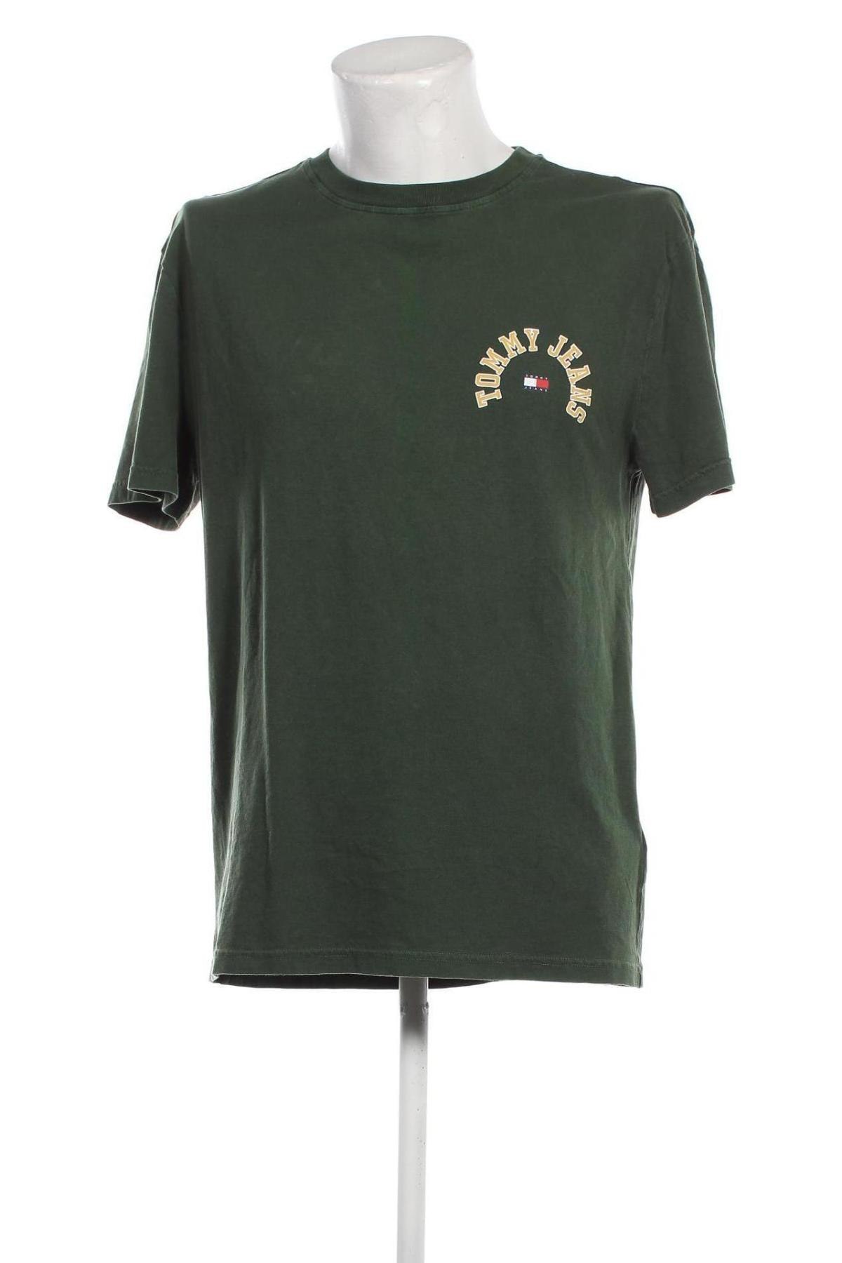 Tricou de bărbați Tommy Jeans, Mărime M, Culoare Verde, Preț 212,50 Lei