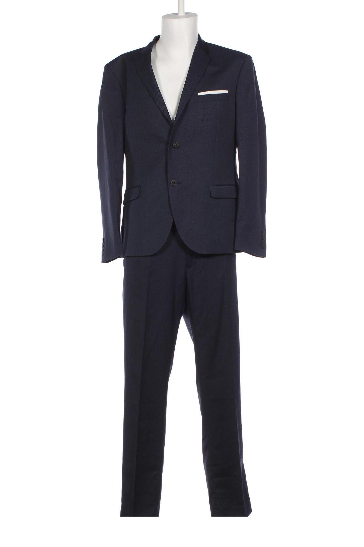 Мъжки костюм Isaac Dewhirst, Размер XL, Цвят Син, Цена 225,00 лв.