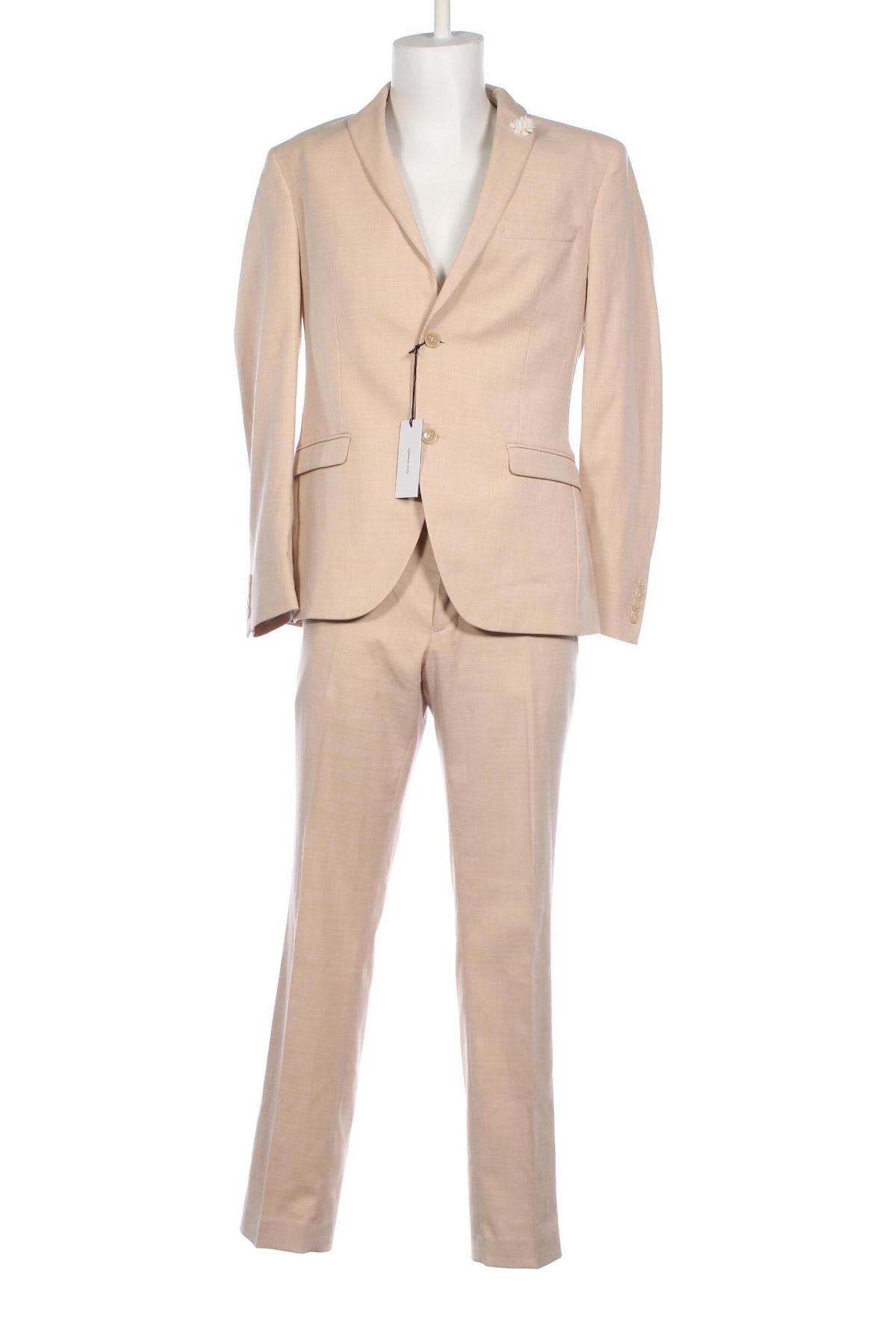Ανδρικό κοστούμι Isaac Dewhirst, Μέγεθος L, Χρώμα  Μπέζ, Τιμή 91,62 €