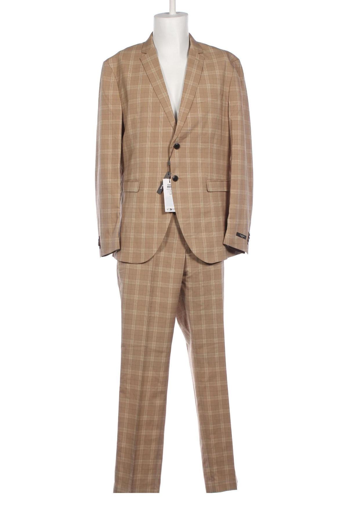 Ανδρικό κοστούμι Jack & Jones, Μέγεθος XXL, Χρώμα  Μπέζ, Τιμή 84,54 €