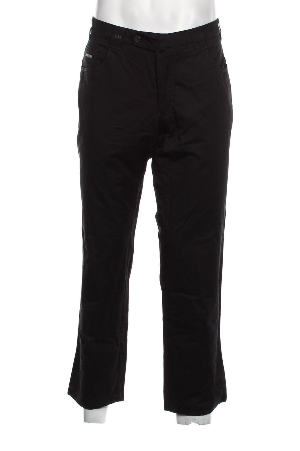 Мъжки панталон Luigi Morini, Размер L, Цвят Черен, Цена 8,99 лв.