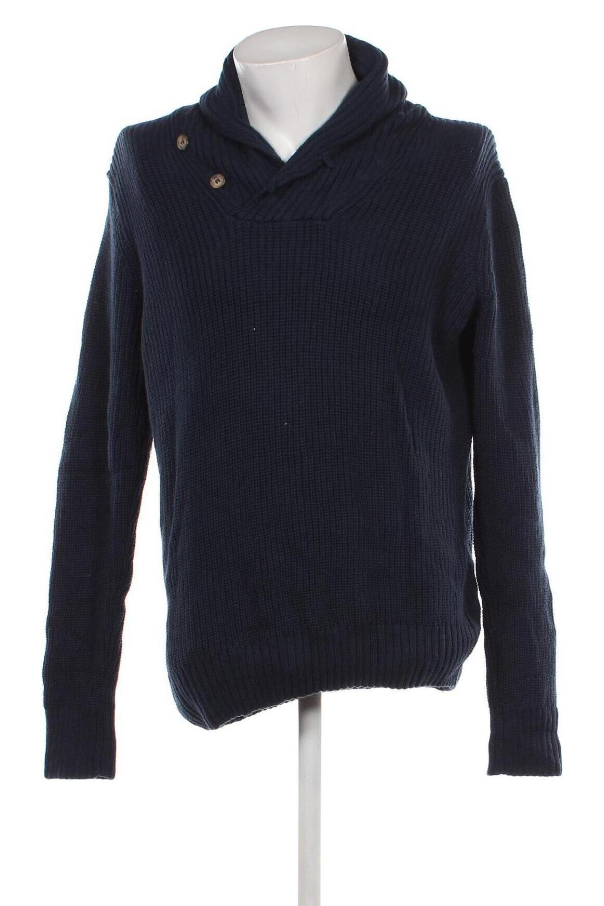 Мъжки пуловер H&M L.O.G.G., Размер L, Цвят Син, Цена 22,08 лв.