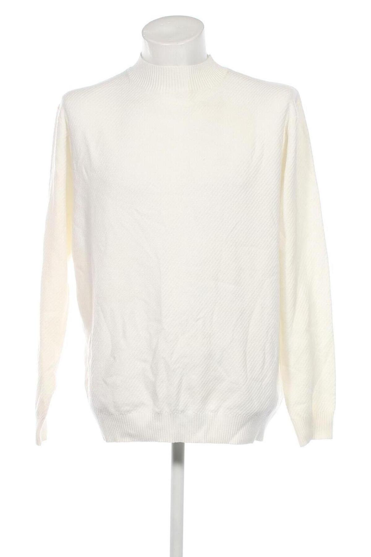 Ανδρικό πουλόβερ Pull&Bear, Μέγεθος XL, Χρώμα Λευκό, Τιμή 7,59 €