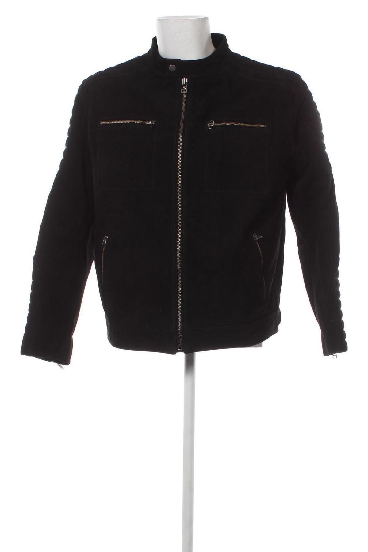 Pánska kožená bunda  Dan Fox X About You, Veľkosť XL, Farba Čierna, Cena  141,96 €