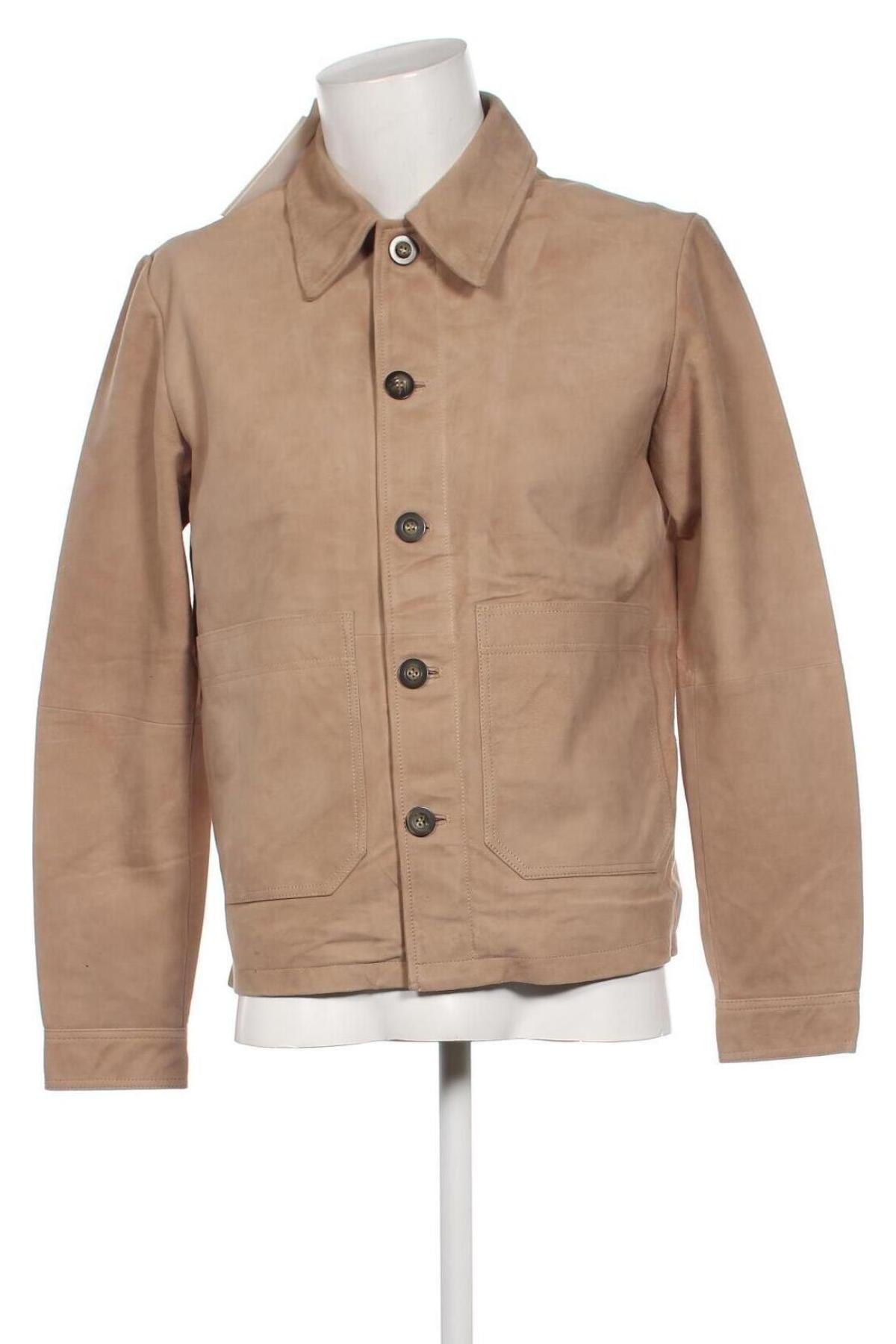 Pánska kožená bunda  Selected Homme, Veľkosť L, Farba Sivá, Cena  176,29 €