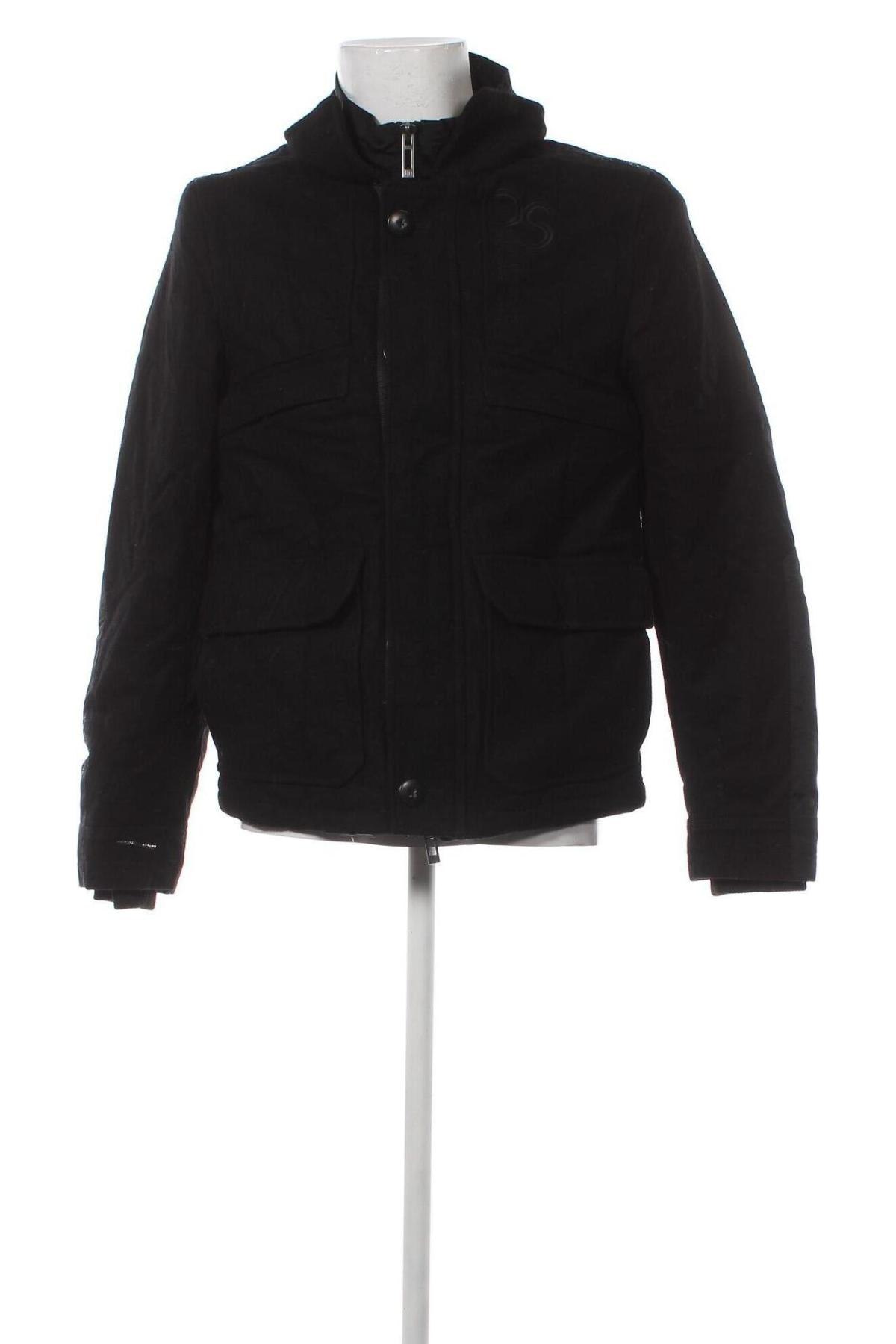 Мъжко палто Angelo Litrico, Размер M, Цвят Черен, Цена 51,36 лв.