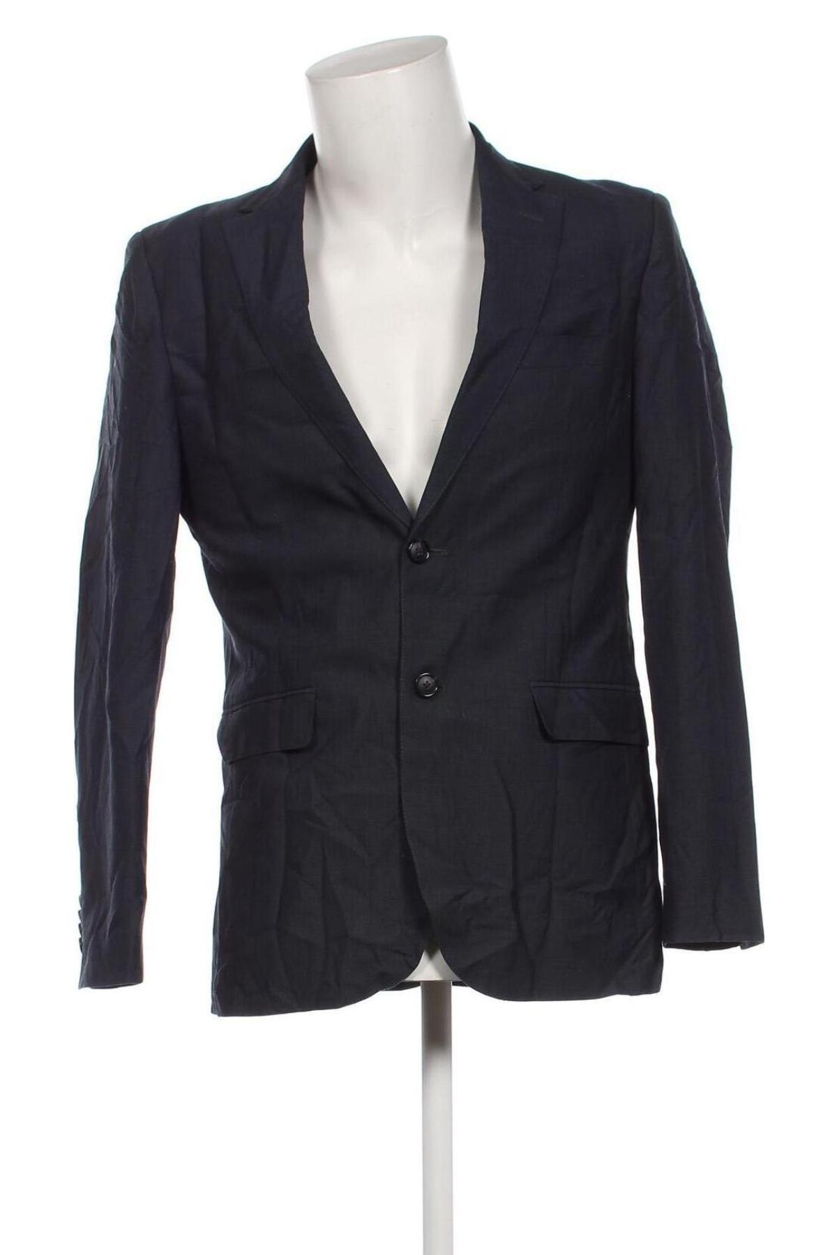 Ανδρικό σακάκι Dressmann, Μέγεθος M, Χρώμα Μπλέ, Τιμή 5,32 €