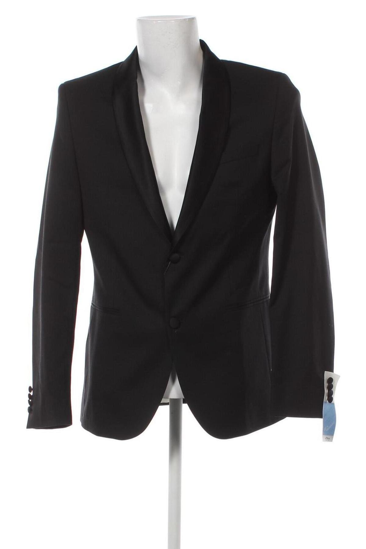 Ανδρικό σακάκι S.Oliver Black Label, Μέγεθος L, Χρώμα Μαύρο, Τιμή 124,23 €