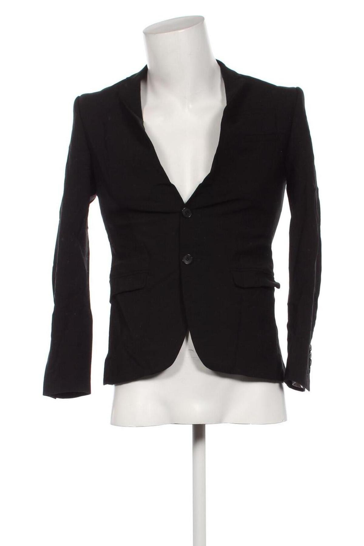 Мъжко сако Zara Man, Размер S, Цвят Черен, Цена 11,31 лв.