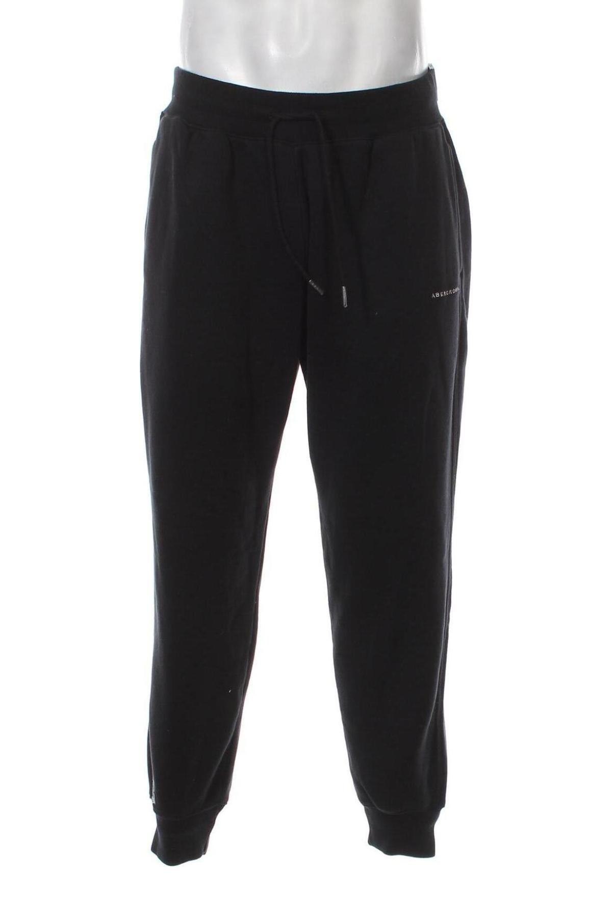 Pantaloni trening de bărbați Abercrombie & Fitch, Mărime M, Culoare Negru, Preț 257,56 Lei
