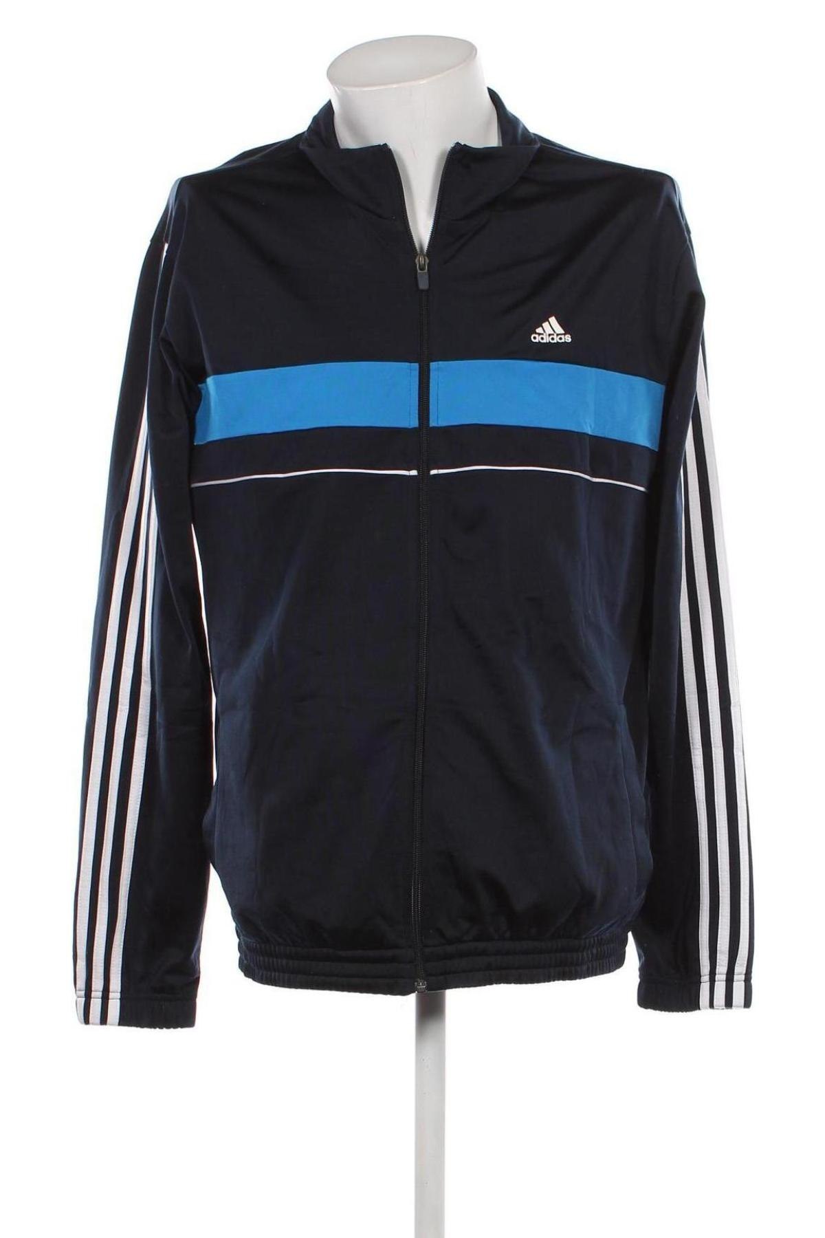 Ανδρική αθλητική ζακέτα Adidas, Μέγεθος L, Χρώμα Μπλέ, Τιμή 30,06 €