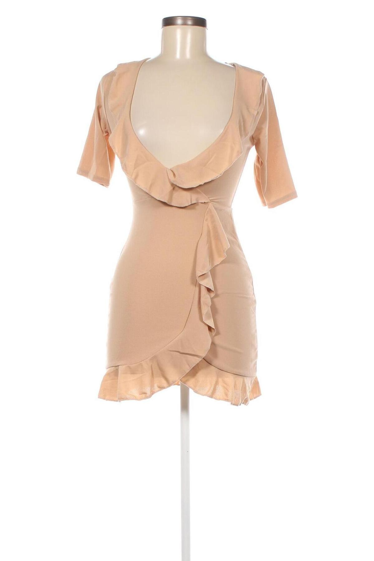 Kleid Pretty Little Thing, Größe XS, Farbe Beige, Preis 8,77 €