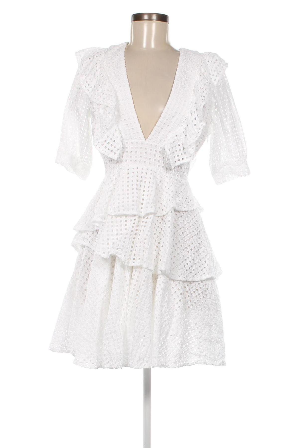Kleid Silvian Heach, Größe L, Farbe Weiß, Preis € 90,21