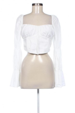 Bluză de femei Bershka, Mărime L, Culoare Alb, Preț 52,13 Lei