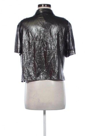 Cămașă de femei Bershka, Mărime M, Culoare Argintiu, Preț 32,99 Lei