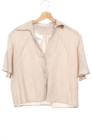 Γυναικείο πουκάμισο Zara, Μέγεθος XS, Χρώμα  Μπέζ, Τιμή 14,00 €