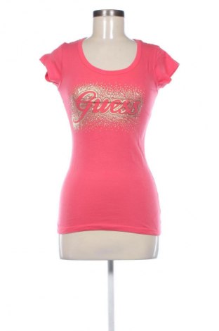 Damski T-shirt Guess, Rozmiar XS, Kolor Różowy, Cena 88,00 zł