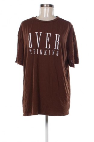 Damski T-shirt SHEIN, Rozmiar L, Kolor Brązowy, Cena 27,99 zł