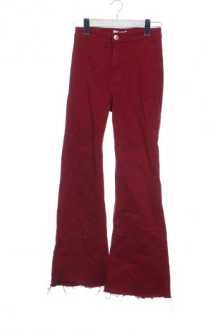 Dámské džíny  Bershka, Velikost S, Barva Červená, Cena  425,00 Kč