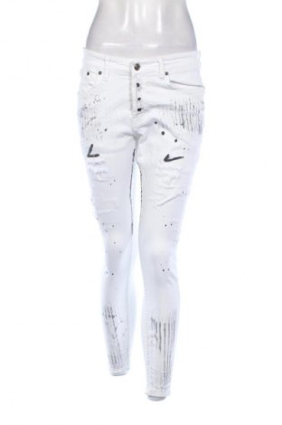 Blugi de femei GM, Mărime S, Culoare Alb, Preț 78,20 Lei
