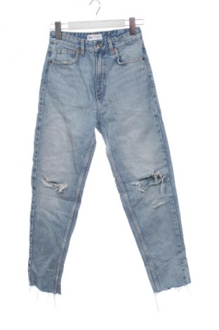 Damskie jeansy Zara, Rozmiar XS, Kolor Niebieski, Cena 54,99 zł