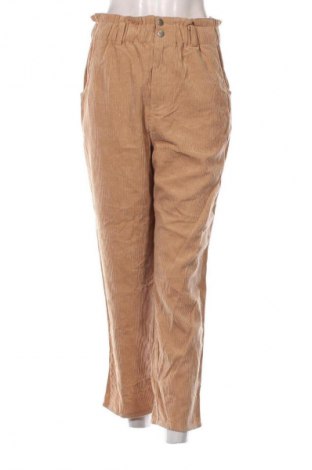 Pantaloni de velvet de femei Unbranded, Mărime M, Culoare Bej, Preț 31,99 Lei
