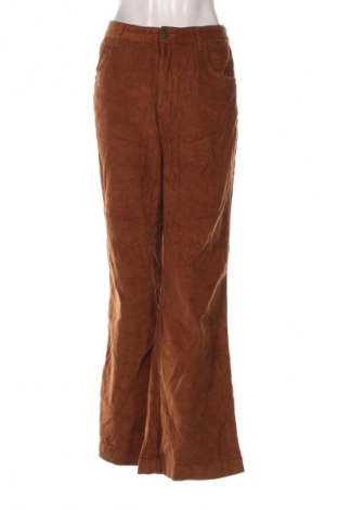 Pantaloni de velvet de femei Unbranded, Mărime L, Culoare Maro, Preț 37,99 Lei