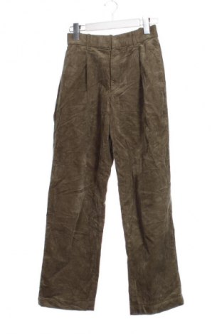Pantaloni de velvet de femei Uniqlo, Mărime XS, Culoare Verde, Preț 72,99 Lei