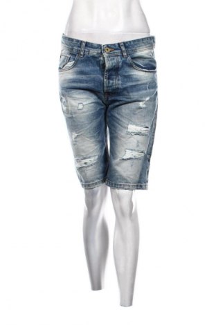 Pantaloni scurți de femei Bershka, Mărime L, Culoare Albastru, Preț 40,99 Lei