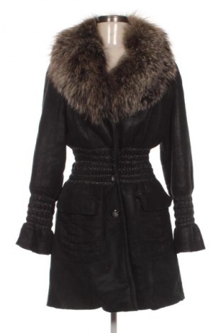 Дамско кожено палто Unbranded, Размер M, Цвят Черен, Цена 75,67 €