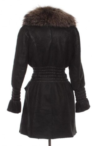 Дамско кожено палто Unbranded, Размер M, Цвят Черен, Цена 75,67 €