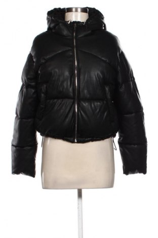 Geacă de piele pentru femei Bershka, Mărime S, Culoare Negru, Preț 294,99 Lei