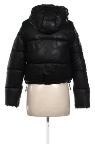 Geacă de piele pentru femei Bershka, Mărime S, Culoare Negru, Preț 294,99 Lei