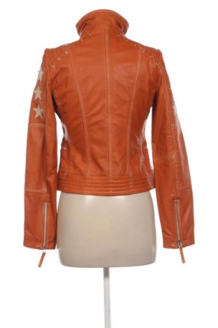Geacă de piele pentru femei Blue Monkey, Mărime S, Culoare Portocaliu, Preț 307,99 Lei