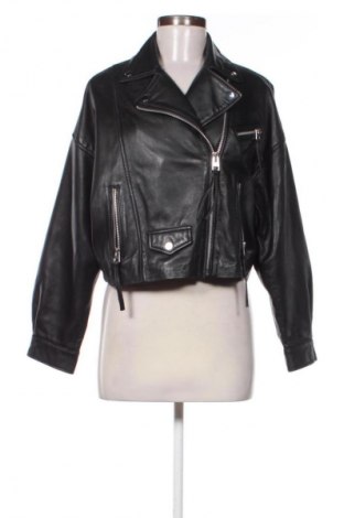 Dámska kožená bunda  Mango, Veľkosť S, Farba Čierna, Cena  42,01 €