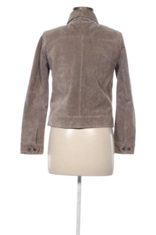 Дамско кожено яке Mango, Размер M, Цвят Сив, Цена 41,99 €