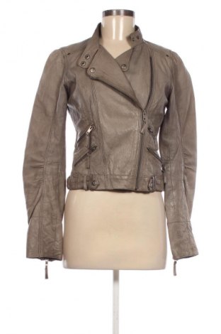 Damen Lederjacke New Look, Größe M, Farbe Beige, Preis 49,60 €