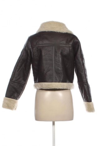 Geacă de piele pentru femei Pull&Bear, Mărime M, Culoare Maro, Preț 140,99 Lei