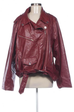 Dámska kožená bunda  SHEIN, Veľkosť 4XL, Farba Červená, Cena  16,95 €
