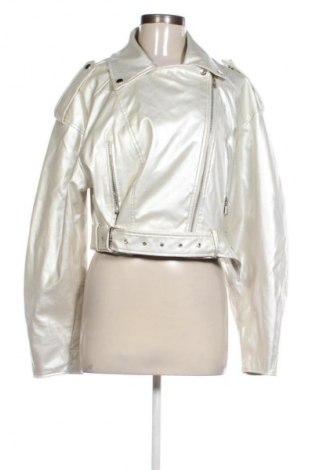 Damen Lederjacke SHEIN, Größe L, Farbe Silber, Preis 15,99 €