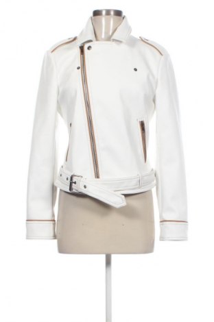 Damska kurtka skórzana Sisley, Rozmiar L, Kolor Biały, Cena 172,99 zł